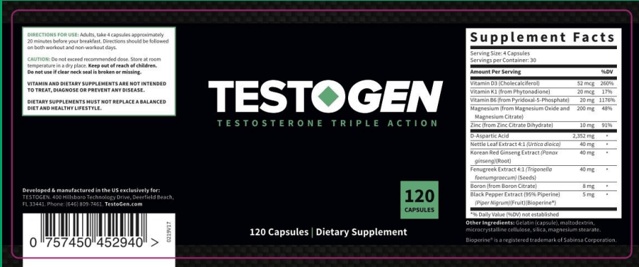 testogen vitamins